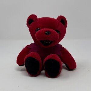 NWOT SCARLET Liquid Blue Grateful Dead Red Beanie Bear